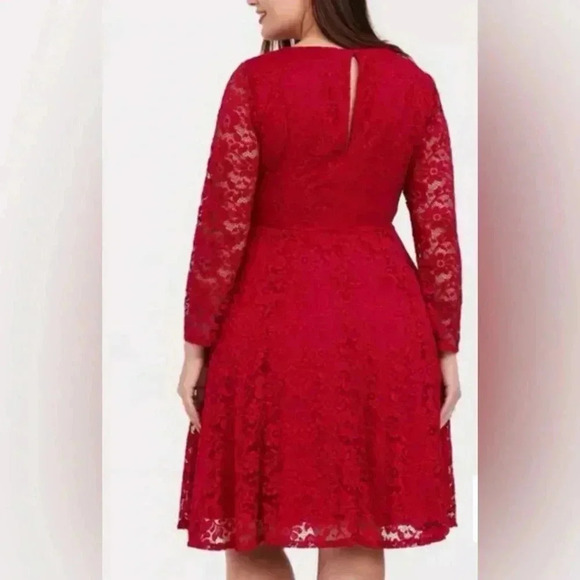 Torrid NWT mini Skater Lace Dress Red 4X - Picture 7 of 11